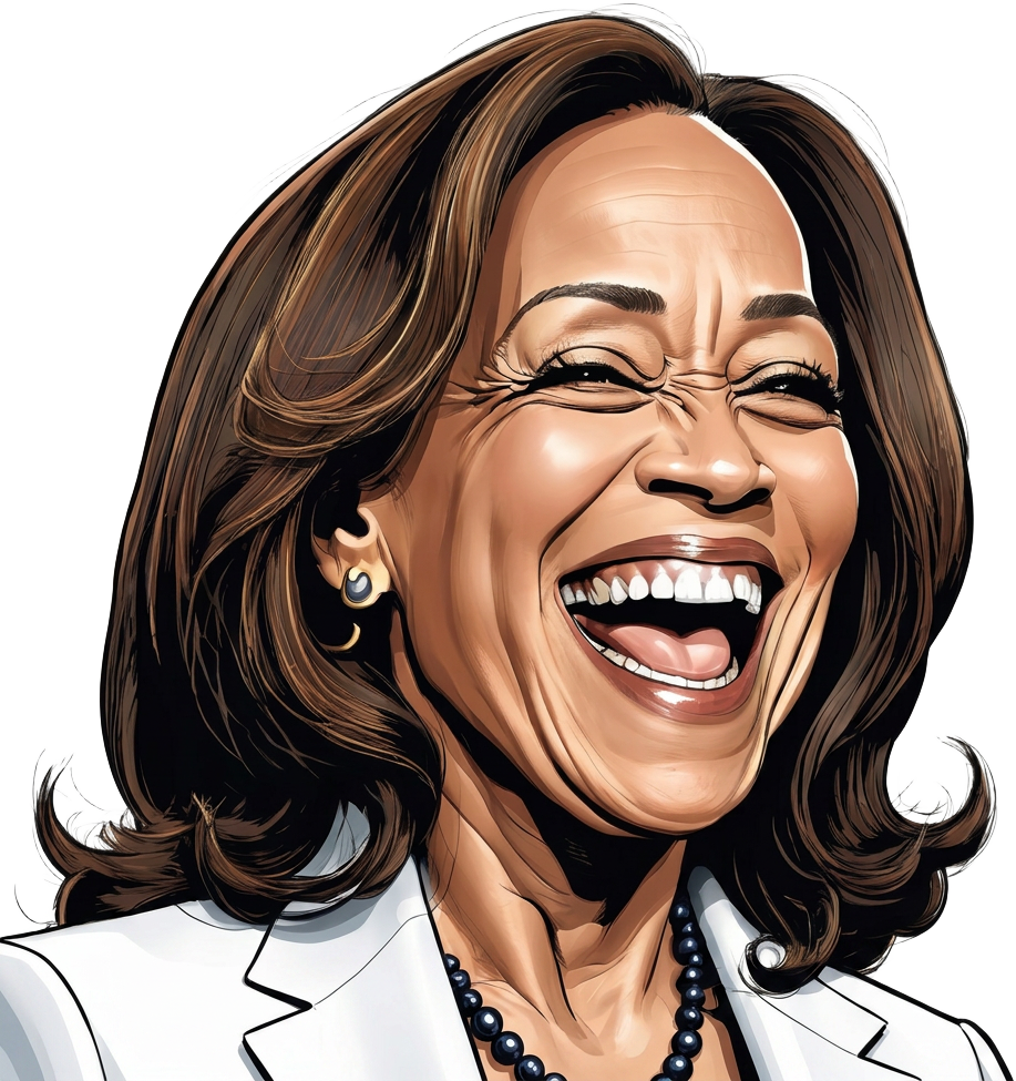 KAMALA HARRIS cartoon caricature candidate portrait